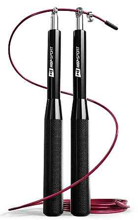 Скакалка Hop-Sport Crossfit з алюмінієвими ручками HS-A020JR чорна Київ