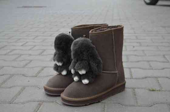 Violeta Угги жіночі Violeta сірі замша натуральна з кроликом 39р. (1719) Коломыя