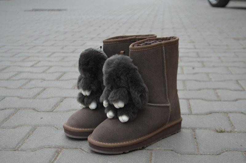 Violeta Угги жіночі Violeta сірі замша натуральна з кроликом 39р. (1719) Коломыя - изображение 1