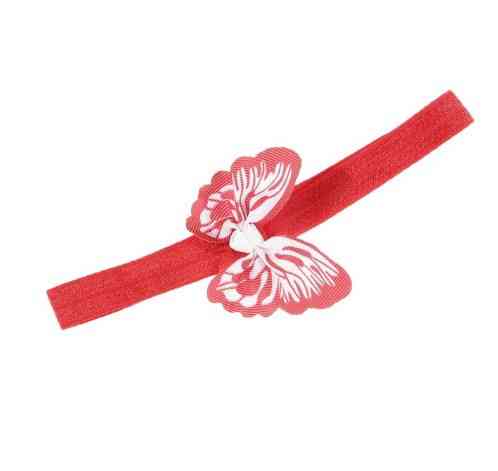 Дитяча пов'язка червоного кольору - метелик 8*5см, окружність 34-50см Київ