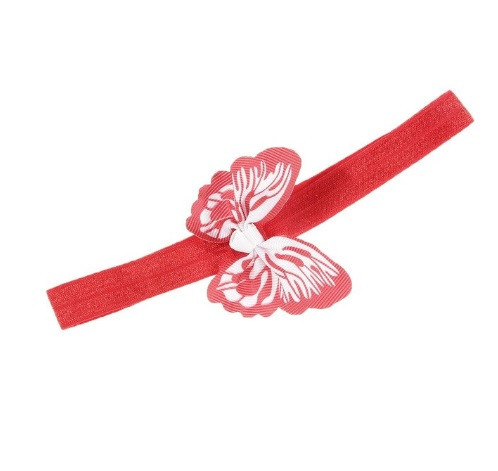 Дитяча пов'язка червоного кольору - метелик 8*5см, окружність 34-50см Київ - фото 1