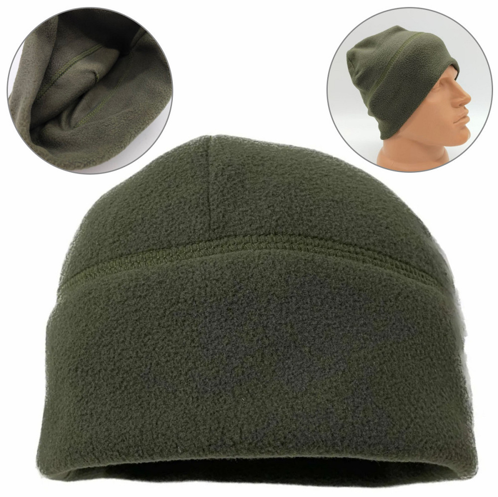 Шапка флисовая ВСУ двухслойная Олива SBR Киев - изображение 1