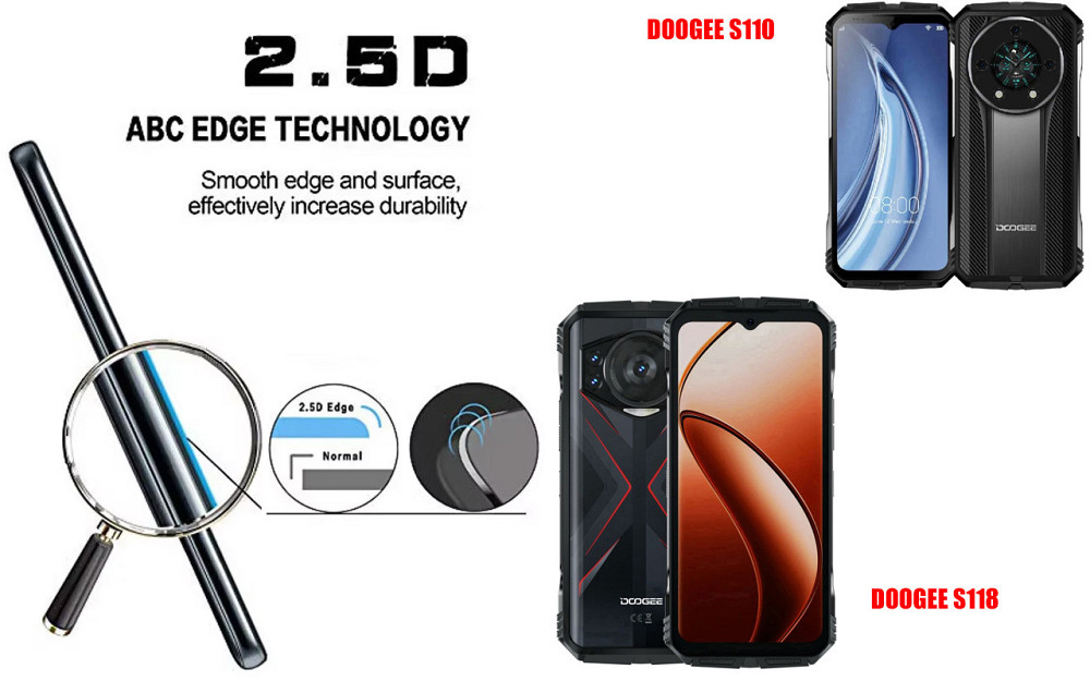 Захисне скло ArmorGlass для DOOGEE S110, DOOGEE S118 – стійке до подряпин та ударів Київ - фото 2
