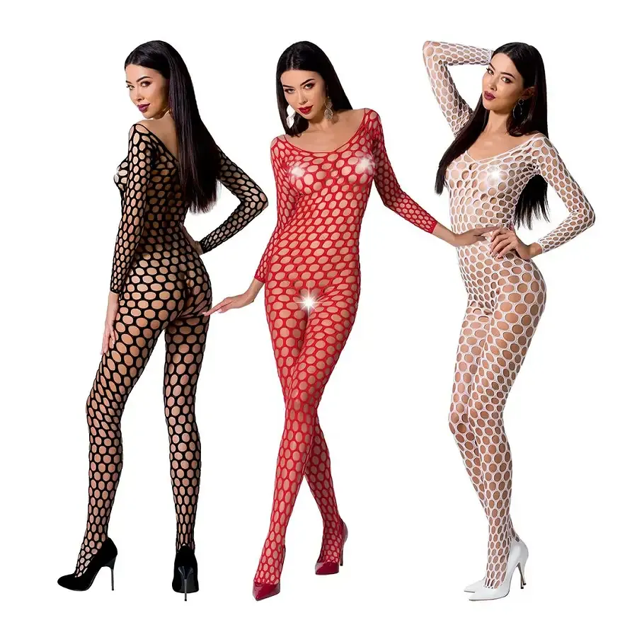 Бодістокінг з крупною сіткою Passion BS077 black Львів - фото 5