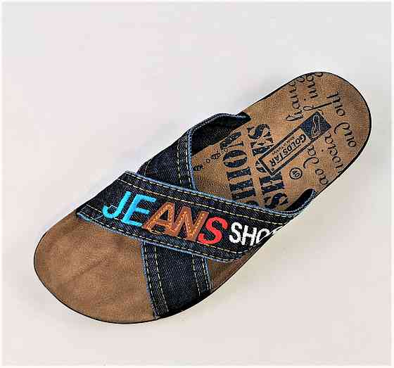 Шльопанці чоловічі Джинсові Тапочки Сланці (розміри: 41) Дніпро