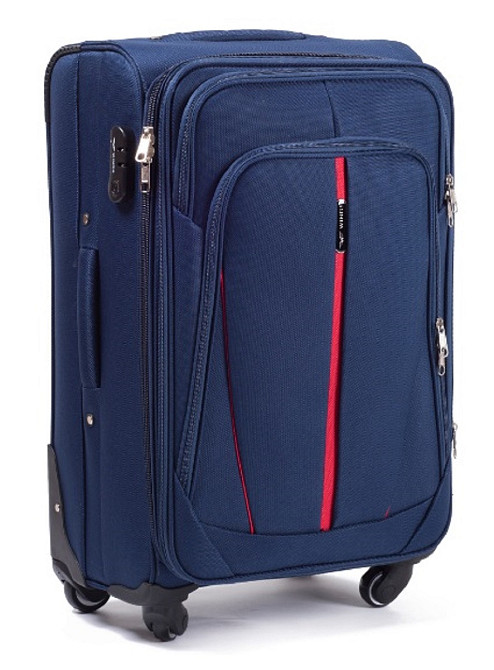 Валіза тканинна WINGS 1706 велика 75 см темно-синя 4 колеса Київ - фото 6