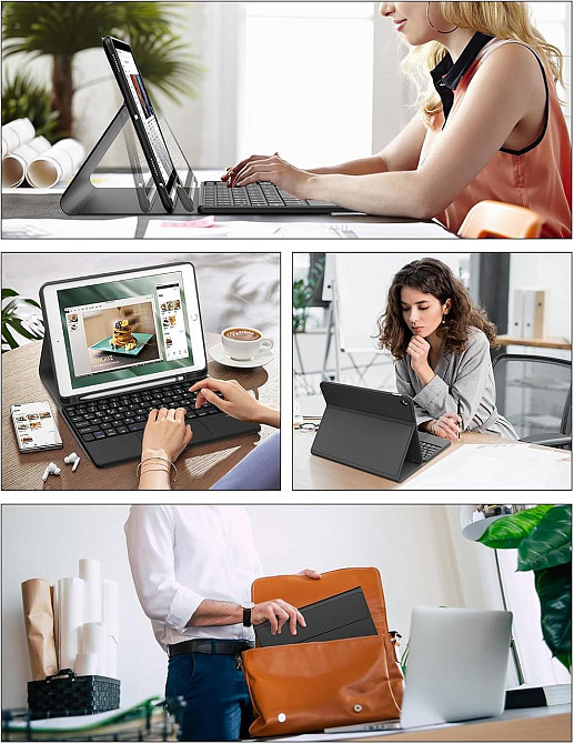 Чехол со съемной клавиатурой Bluetooth JADEMALL iPad 9.7 2018/ iPad 9.7 2017/ iPad Air 2/ iPad Air/ iPad Pro 9.7 Днепр - изображение 7