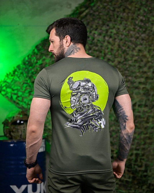 Тактическая потоотводящая футболка Soldier oliva ПП7618 Одесса - изображение 5