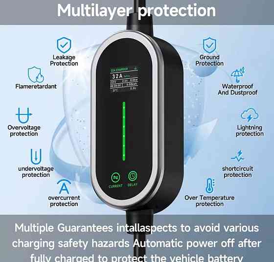 Зарядка для електроавтомобіля Type 2 1 GBT з WiFi заправка. Харків