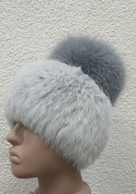 Шапка хутряна жіноча Бон Анетта Світло Сірий Харків - фото 1
