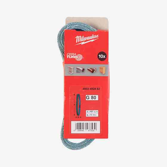 Стрічка шліфувальна абразивна MILWAUKEE, 13х457, зерно 80 (10шт) Одеса