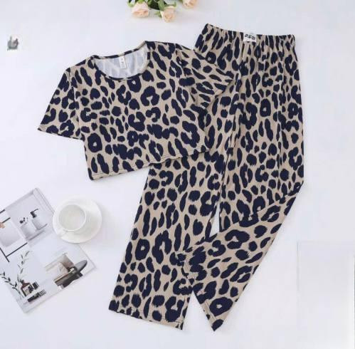 Женский домашний костюм двойка в леопардовый принт бамбук Бежевый, 48/50 Одесса - изображение 2