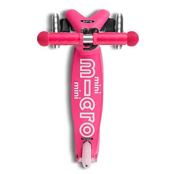 Самокат MICRO складний серії Mini Deluxe Foldable LED – Рожевий Дніпро