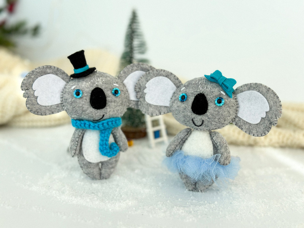 "Новорічна ялинкова прикраса з фетру ручної роботи - Коала (хлопчик) Київ - фото 4