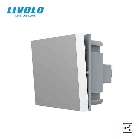 Прохідний вимикач LIVOLO, сірий, модуль без рамки (VL-FCMKS-2IP) Коломыя