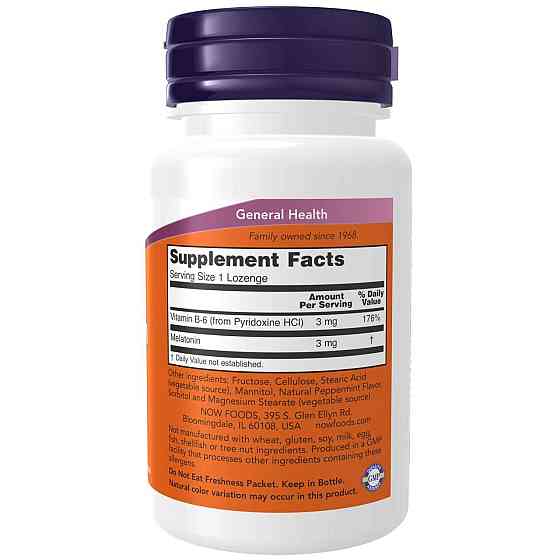 Мелатонин улучшение сна Now Foods Melatonin 3 мг 90 лед Киев