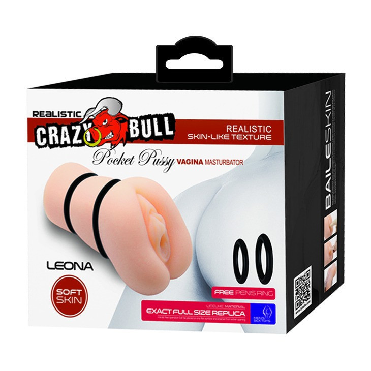 Мастурбатор із кібершкіри Crazy Bull Leona реалістичний, 15.4 см х 7.1 см Sex Aura Київ - фото 8