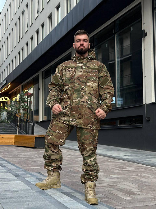 Чоловічий літній армійський костюм Гірка мультикам вітрозахисний костюм ріп стоп Львів - фото 1