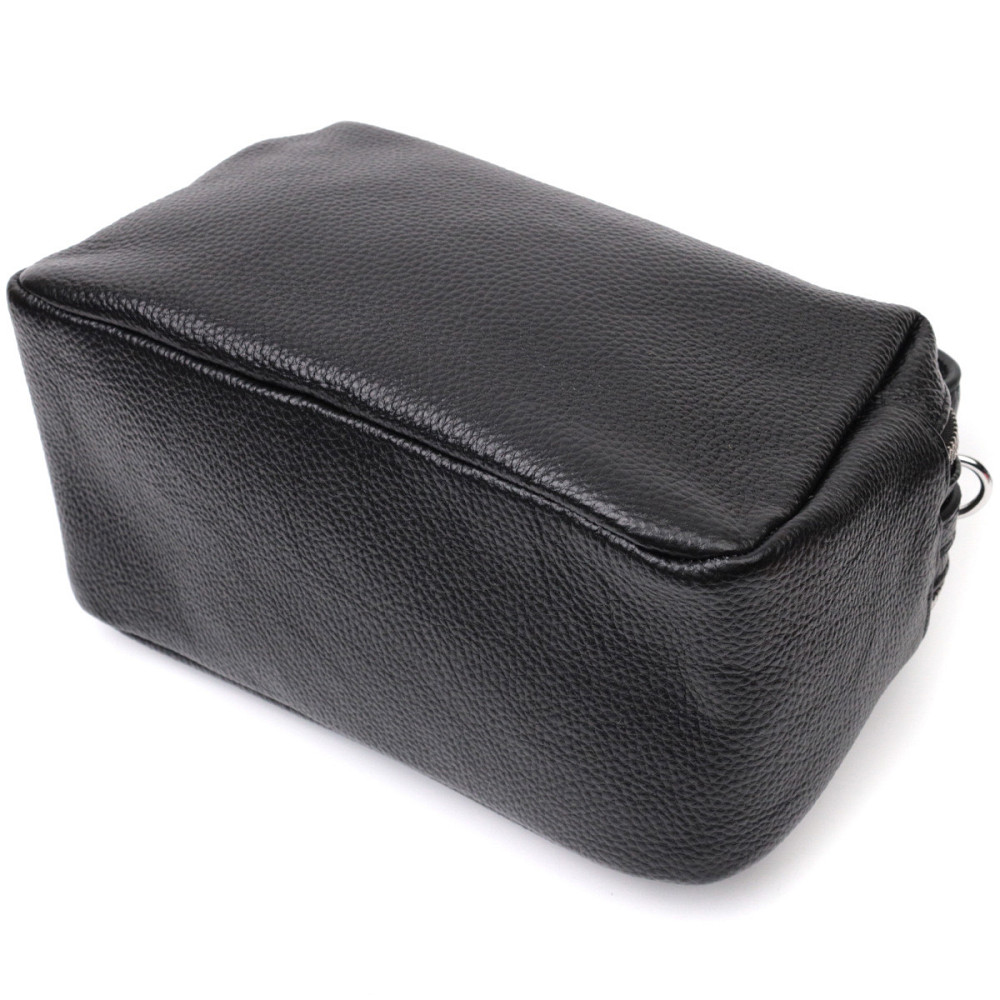 Сумка прямоугольная для женщин на два отделения из натуральной кожи Vintage 22343 Черная Киев - изображение 3