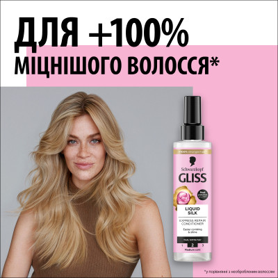 Кондиционер для волос Gliss экспресс Liquid Silk 200 мл (9000100256087) Винница - изображение 2