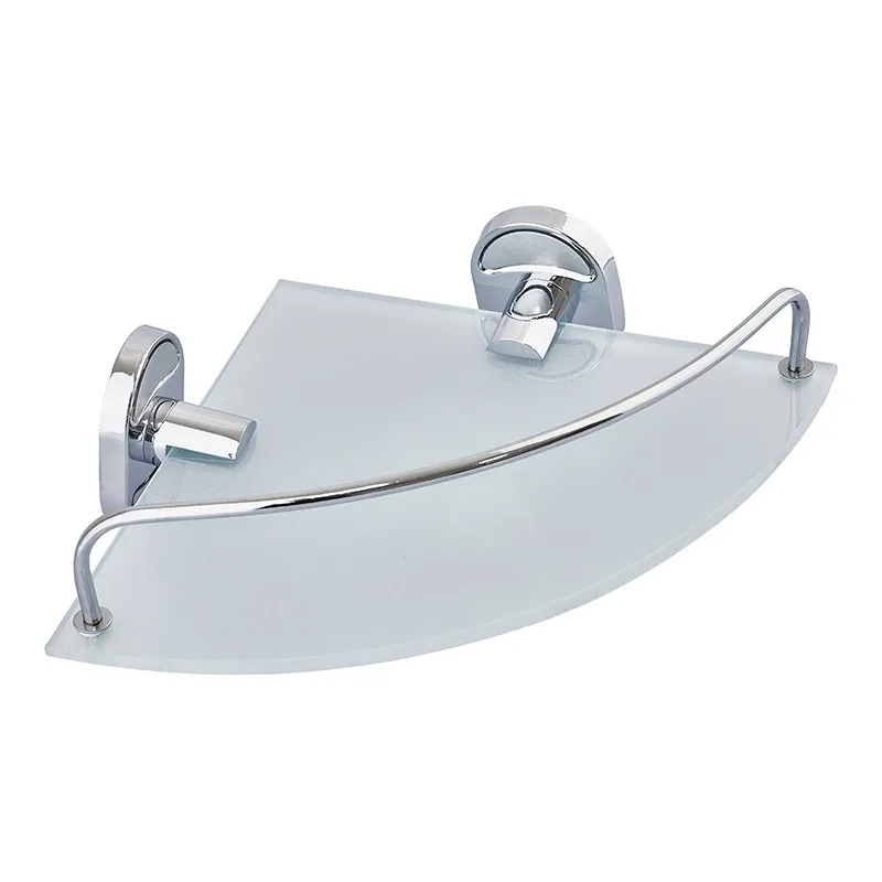 Полиця кутова з обмежувачем (скло) Zerix AFB-0107-1 (ZX5073) Київ - фото 1