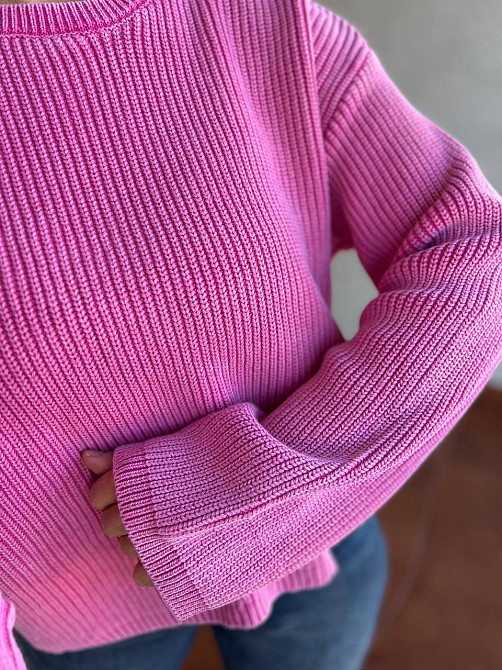 Светр жіночий A-N 875 варка в'язка оверсайз one size, рожевий, one size Київ - фото 18