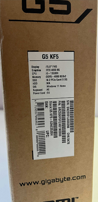 Новий Gigabyte G5 i5-13500H RTX 4060 8Gb RAM 16 Gb DDR5 SSD512Gb Ноутбук Київ - фото 5