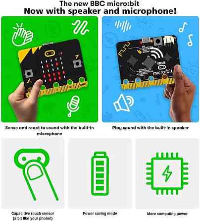 Контролер BBC Micro:bit V2.2 ARM Cortex M4 з Bluetooth, плата для навчання і розробки Київ