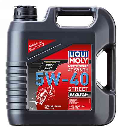 LIQUI MOLY 1685 Motorbike 4T Synth Street Race 5W-40 — Повністю синтетична моторна олива для 4-тактних мотоциклів | Максимальний з Ковель