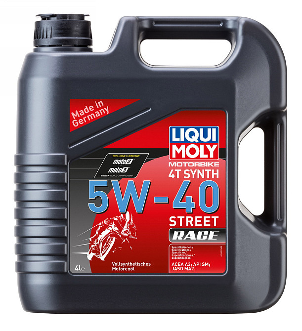 LIQUI MOLY 1685 Motorbike 4T Synth Street Race 5W-40 — Повністю синтетична моторна олива для 4-тактних мотоциклів | Максимальний з Ковель - фото 1