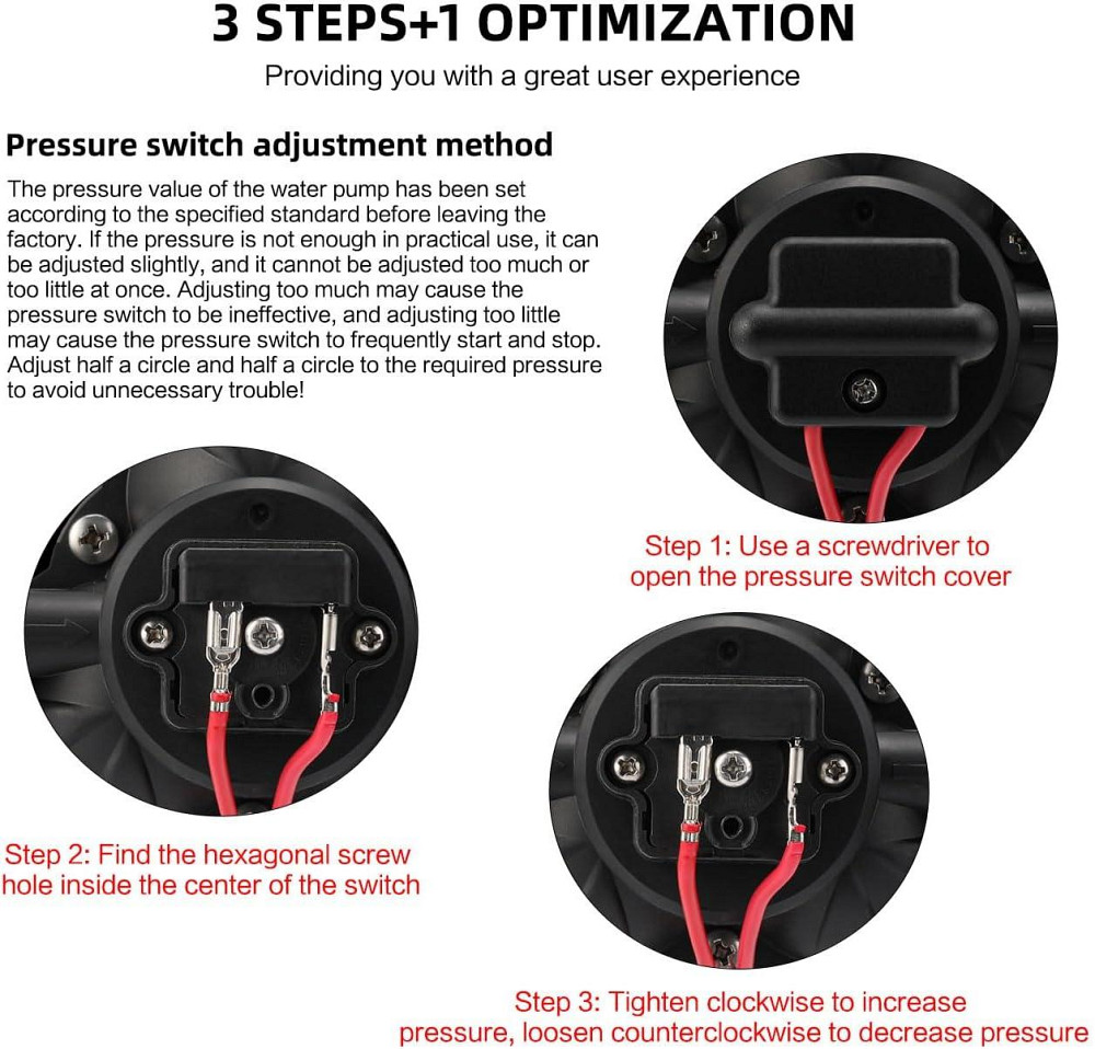 Насос водяной самоподводный мембранный, помпа с фильтром и переключателем давления для автодома сада авто Киев - изображение 8