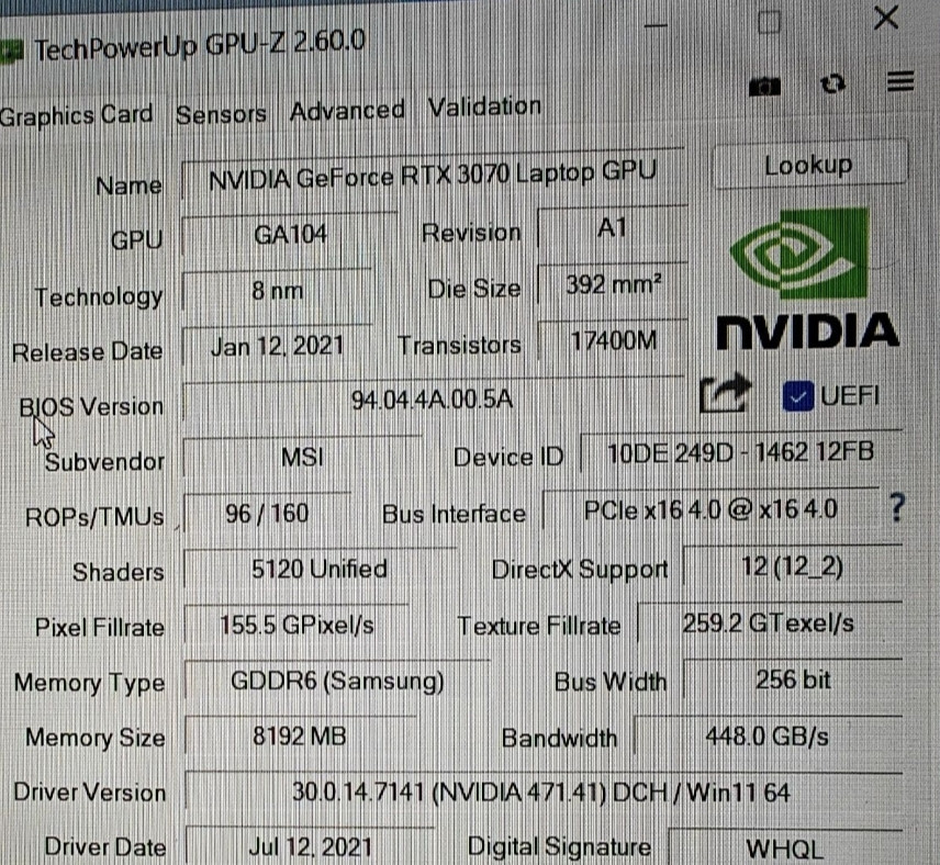 Ноутбук MSI GP66 Leopard i7-11800H, 16Gb. RTX 3070 , SSD 512Gb. Киев - изображение 4