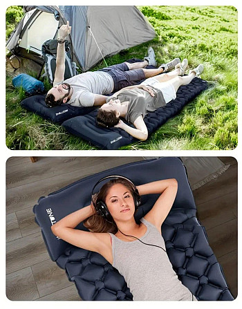 Ультралегкий надувний матрац WESTTUNE AirSleep Pro для кемпінгу з вбудованим насосом і комфортною подушкою " Кривий Ріг - фото 4