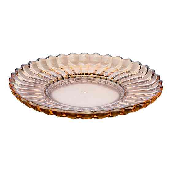 Блюдо сервировочное Ø 28 стеклянное прозрачное для подачи закусок, десертов, фруктов HP-YH-52 Киев