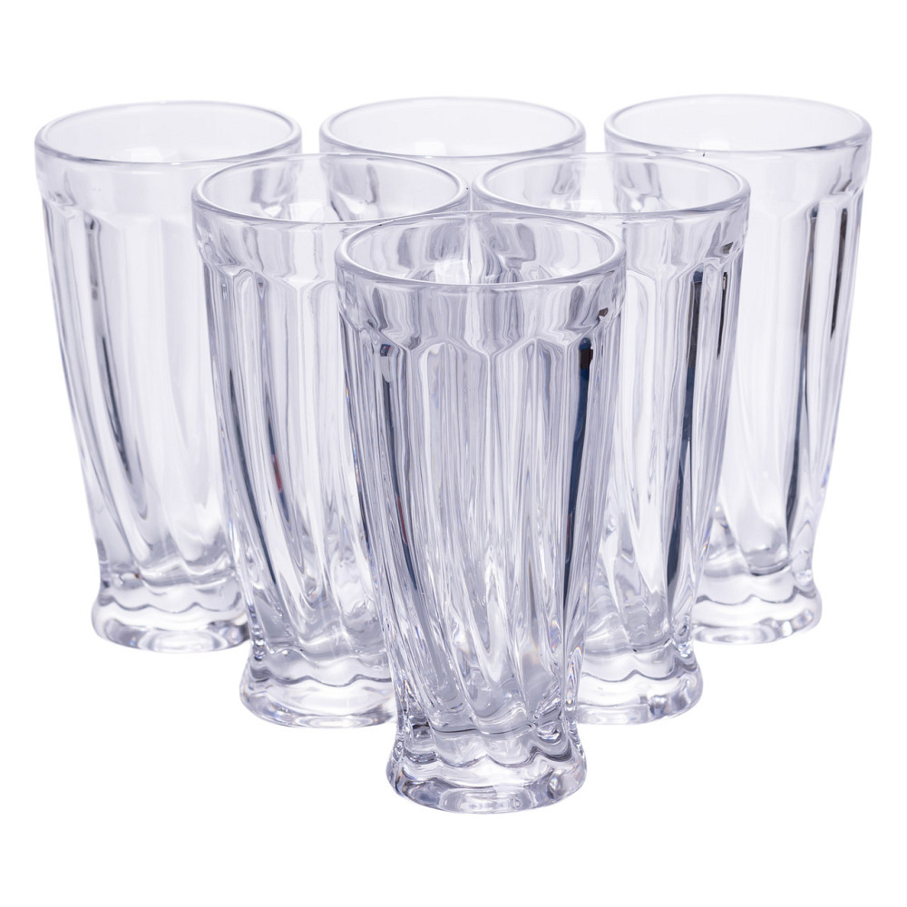 Yiwu Набір глечик 1 л зі склянками 6 (шт) по 300 мл для напоїв Прозорий HP-19-24 Коломия - фото 2