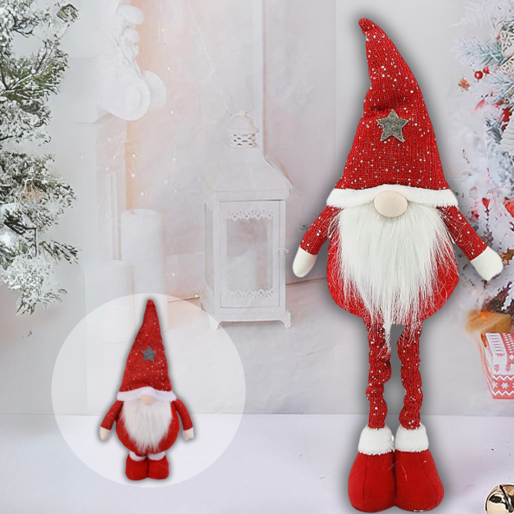 Новогодний гном под елку гном на ножках декоративная фигура под елку NikiLight скандинавский гном 70см красный Київ - фото 1