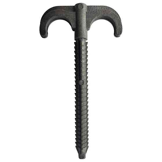 Крепление-крюк забивное двойное для трубы Ø16-20 длина 120мм черная CRISTAL (100шт) Київ