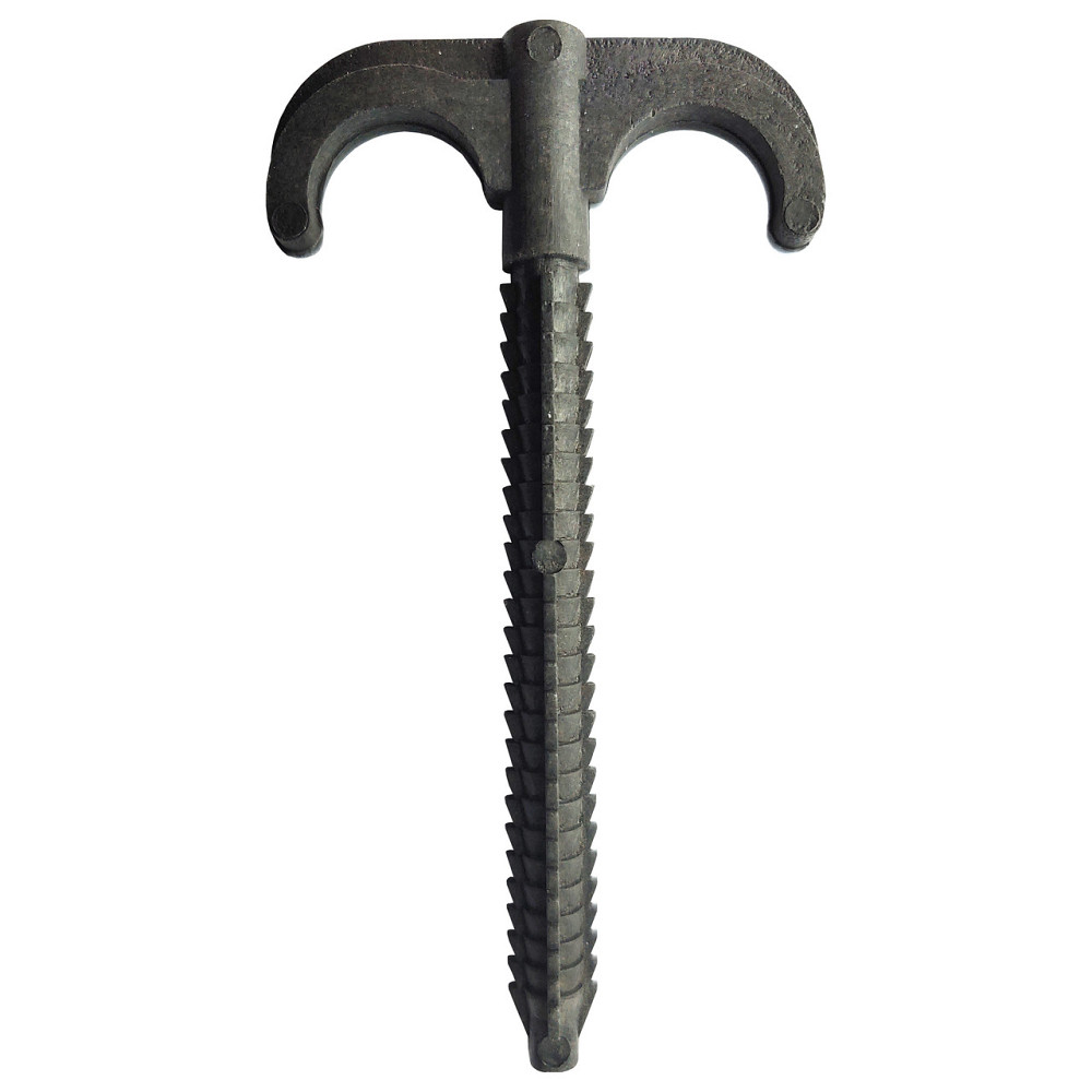 Крепление-крюк забивное двойное для трубы Ø16-20 длина 120мм черная CRISTAL (100шт) Київ - фото 1