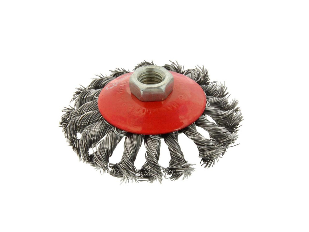 КШМ Щітка дротяна "GEKO" радіальна зі стальних сплетених дротиків 100мм Київ - фото 1