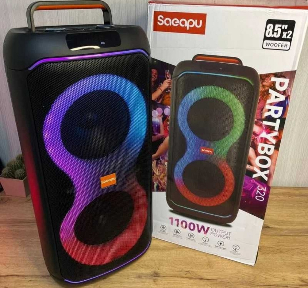 Портативная bluetooth колонка 240w party speaker в стиле jbl partybox rgb подсветка Харьков - изображение 5