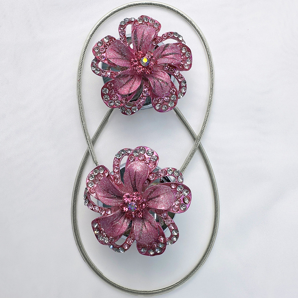 Магніти для штор та гардин "Flowers" набір 2 шт Рожевий (81-245) Київ - фото 4