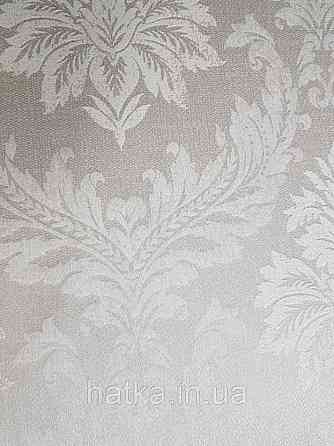 Текстильні шпалери на флізеліновій основі Da capo RaschTextil вензелі завитки каву з молоком на пісочному Київ