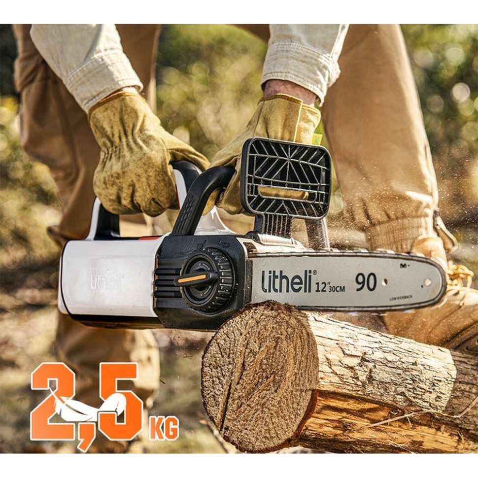 Пила акумуляторна ланцюгова Litheli живлення від павербанку Power Bank Litheli 20000 mAh 45W 2А Вінниця - фото 4