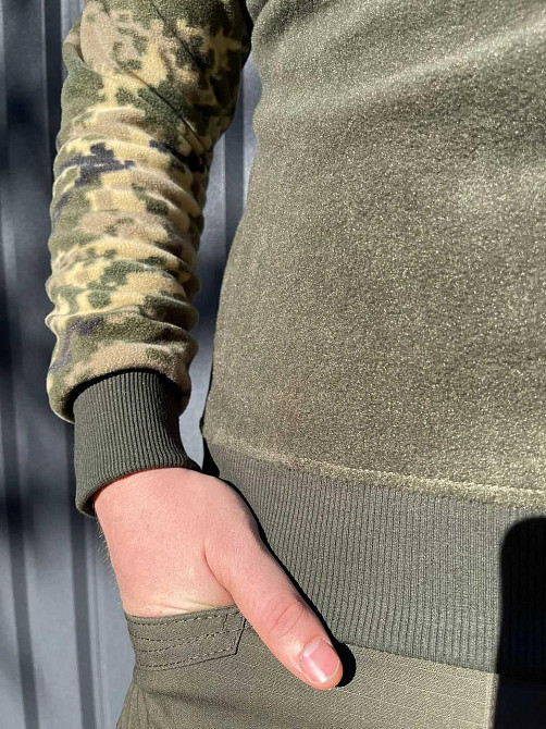 Тактичний чоловічий флісовий светр (Олива-піксель) 3XL Київ - фото 4