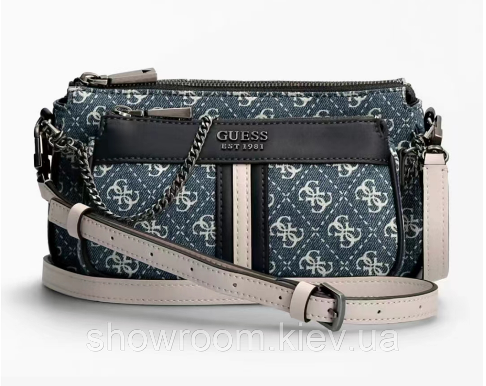 Жіноча сумочка з органайзером на плече Guess (1211) синій Київ - фото 1