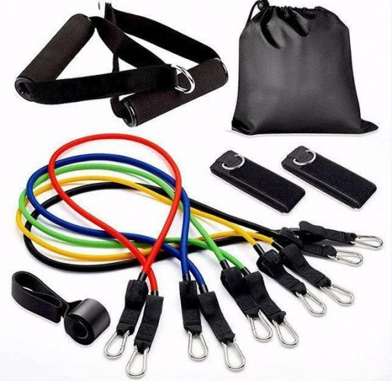 Набір еспандерів для фітнесу в чохлі 5 шт Вінниця - фото 1