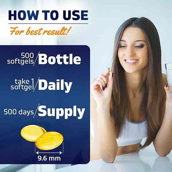 Vitamin D3, 125 mcg (5,000 IU), 500 Softgels Луцьк