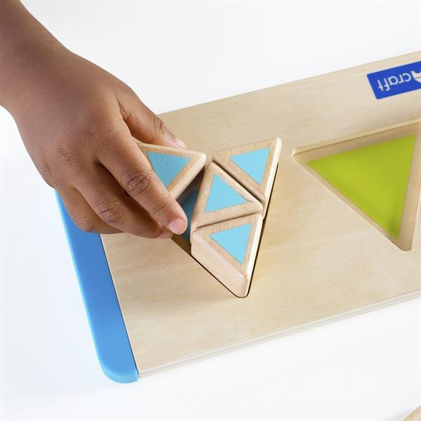 Деревянный пазл-сортер Guidecraft Manipulatives Части треугольника (G6745) Харьков - изображение 11