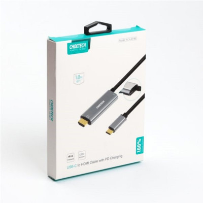 Кабель мультимедійний USB-C to HDMI M 1.8m 4K60Hz Choetech (XCH-M180GY) Вінниця - фото 8