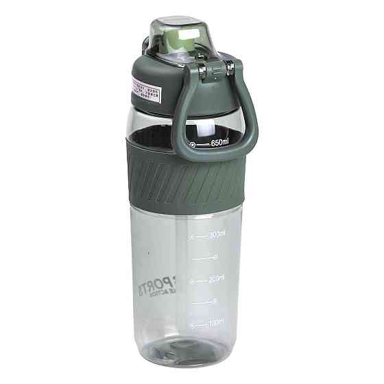 Бутылка для воды 600 мл с трубочкой, зеленая Киев